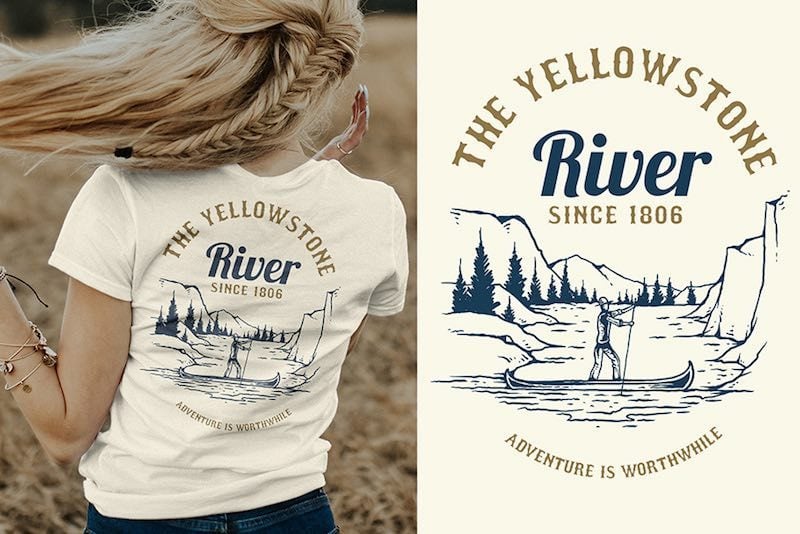 River Adventure Vector t-shirt design t shirt design graphic