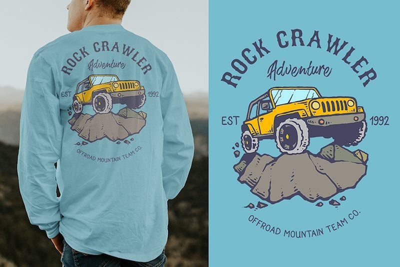 Rock Crawler Adventure Vector t-shirt design tshirt design for sale