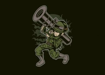 Rocket Launcher Vector t-shirt design