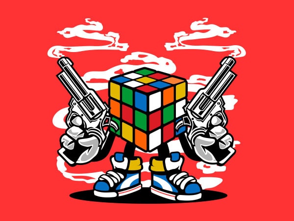 Rubix killer vector t-shirt design