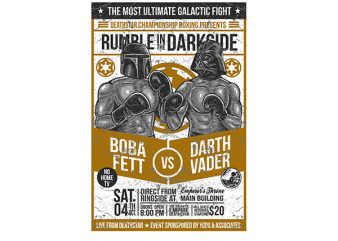 Rumble In The Darkside Graphic t-shirt design