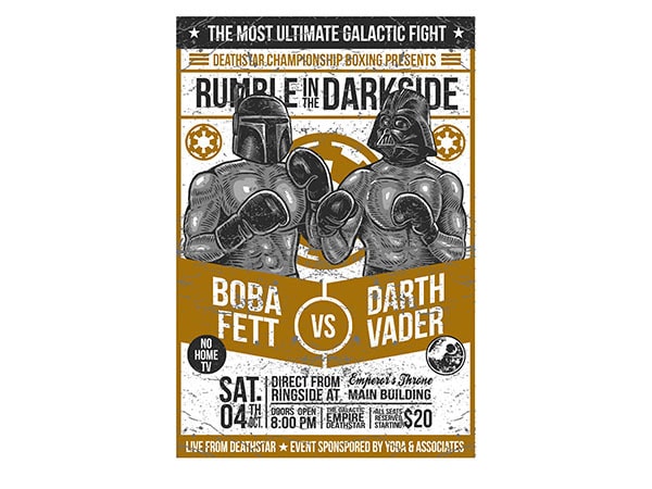 Rumble in the darkside graphic t-shirt design