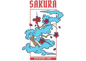 Sakura Graphic t-shirt design