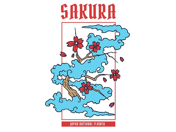 Sakura graphic t-shirt design