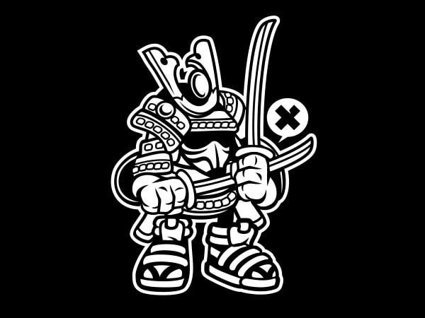 Samurai vector t-shirt design