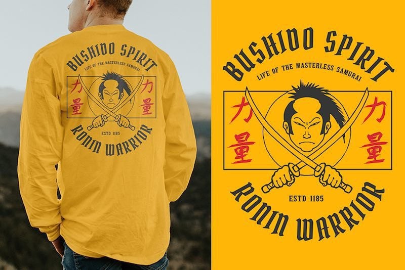 Samurai Graphic t-shirt design buy t shirt design