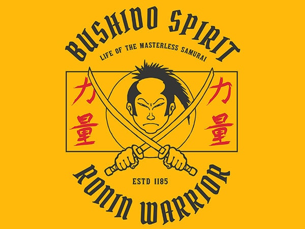 Samurai graphic t-shirt design