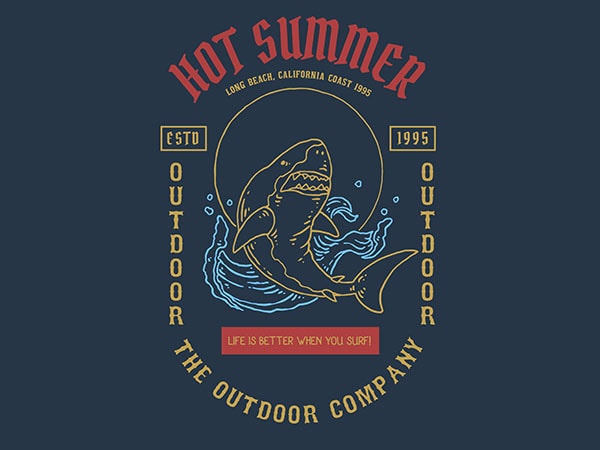 Shark graphic t-shirt design