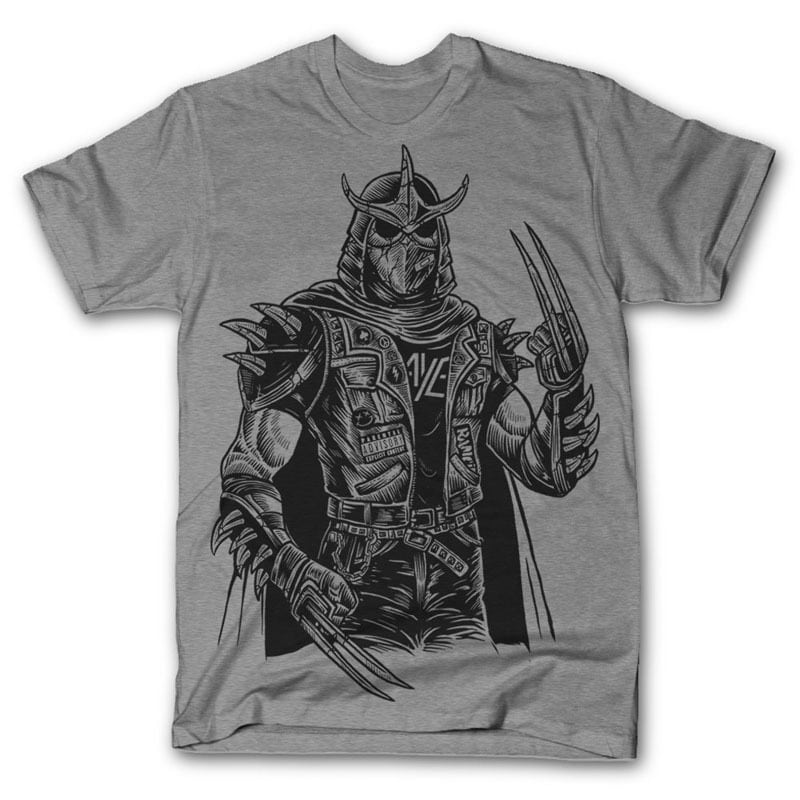 Shredder Punk Vector t-shirt design t shirt designs for printify