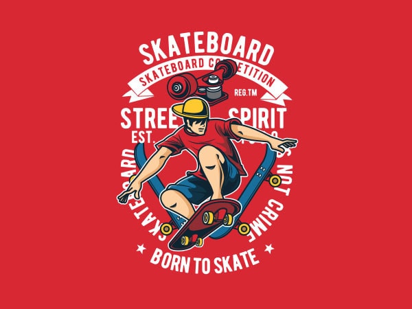Skateboard Svg Graphic t-shirt design
