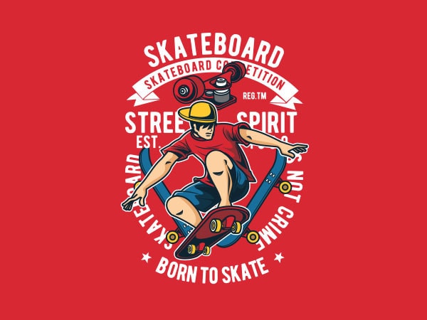 Skateboard svg graphic t-shirt design