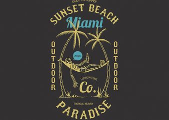 Skull Beach Graphic t-shirt design