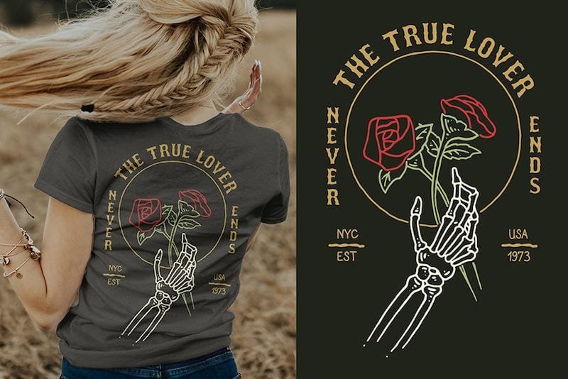 Skull Hand Graphic t-shirt design tshirt factory