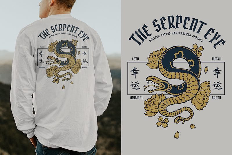 Snake Graphic t-shirt design t shirt designs for print on demand