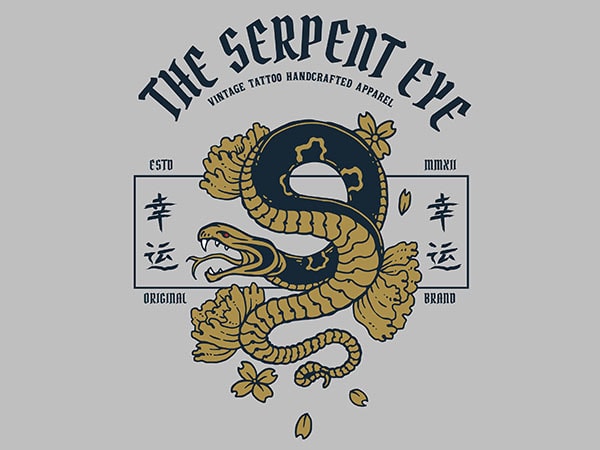 Snake graphic t-shirt design