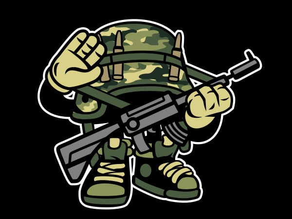 Soldier vector t-shirt design