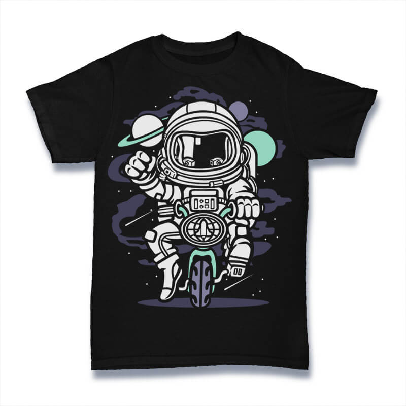Space Bike Graphic t-shirt design tshirt-factory.com