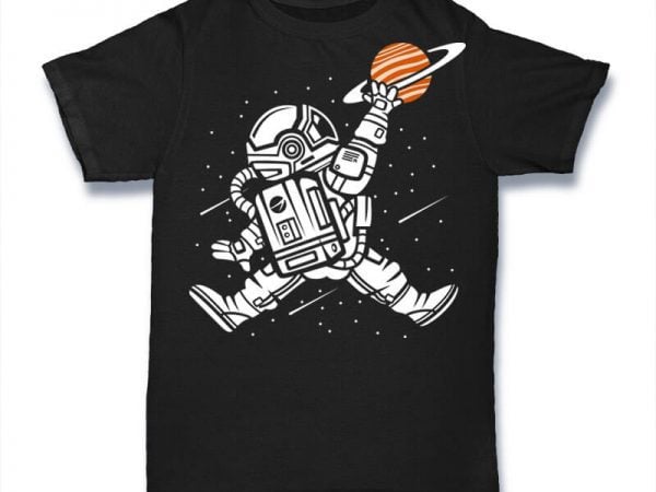Space jump graphic t-shirt design