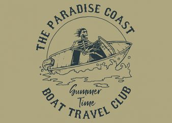 Speed Boat Graphic t-shirt design