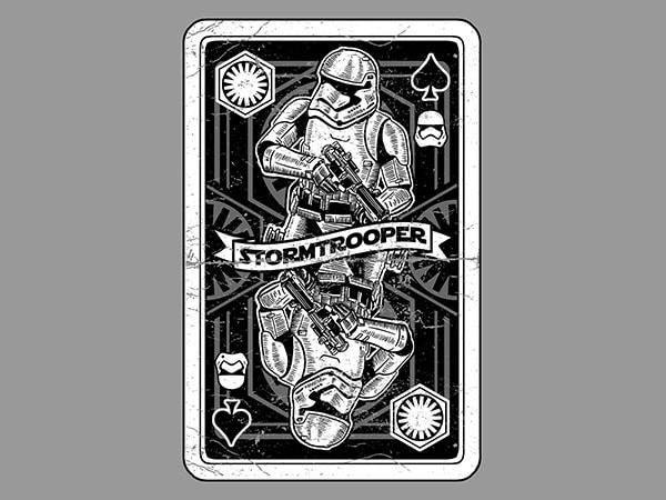 Stormtrooper Playing Card Vector t-shirt design Stormtrooper Playing Card Vector t-shirt design