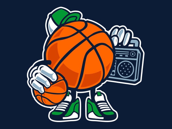 Street basketball graphic t-shirt design