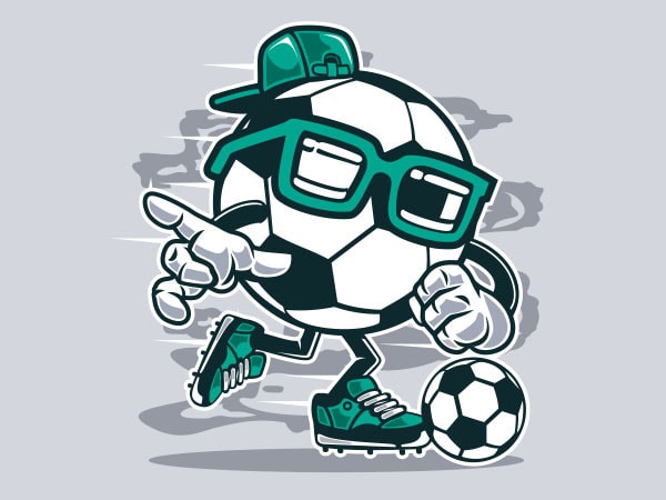 Street soccer graphic t-shirt design