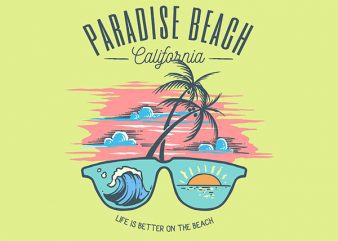 Sunglass Beach Graphic t-shirt design