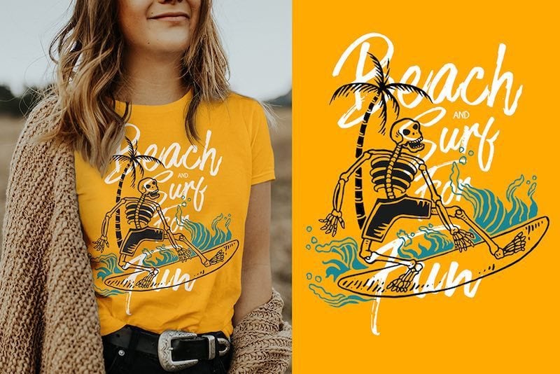 Surf Or Die Graphic t-shirt design buy tshirt design