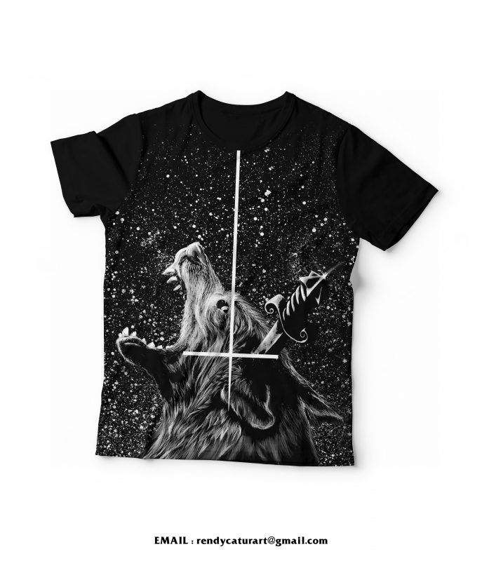 wolf night full print buy t shirt designs artwork