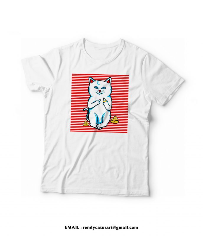 fucking cat stripes t shirt designs for merch teespring and printful