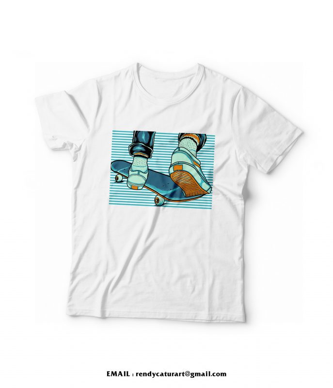 skate board stripes t shirt designs for merch teespring and printful