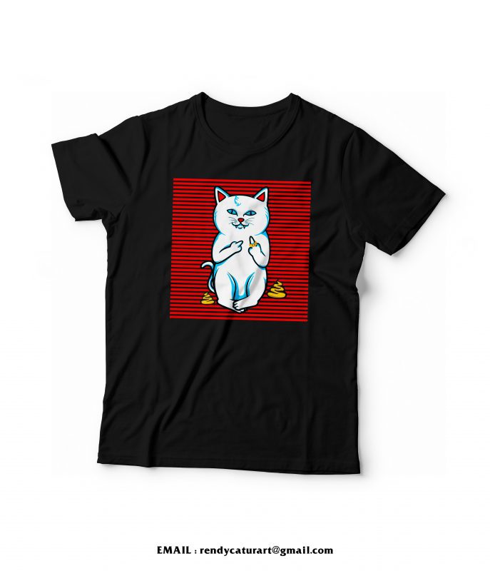 fucking cat stripes t shirt designs for merch teespring and printful