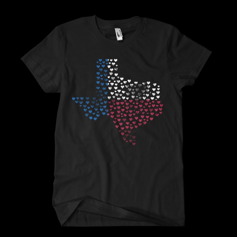 texas heart Vector t-shirt design vector shirt designs