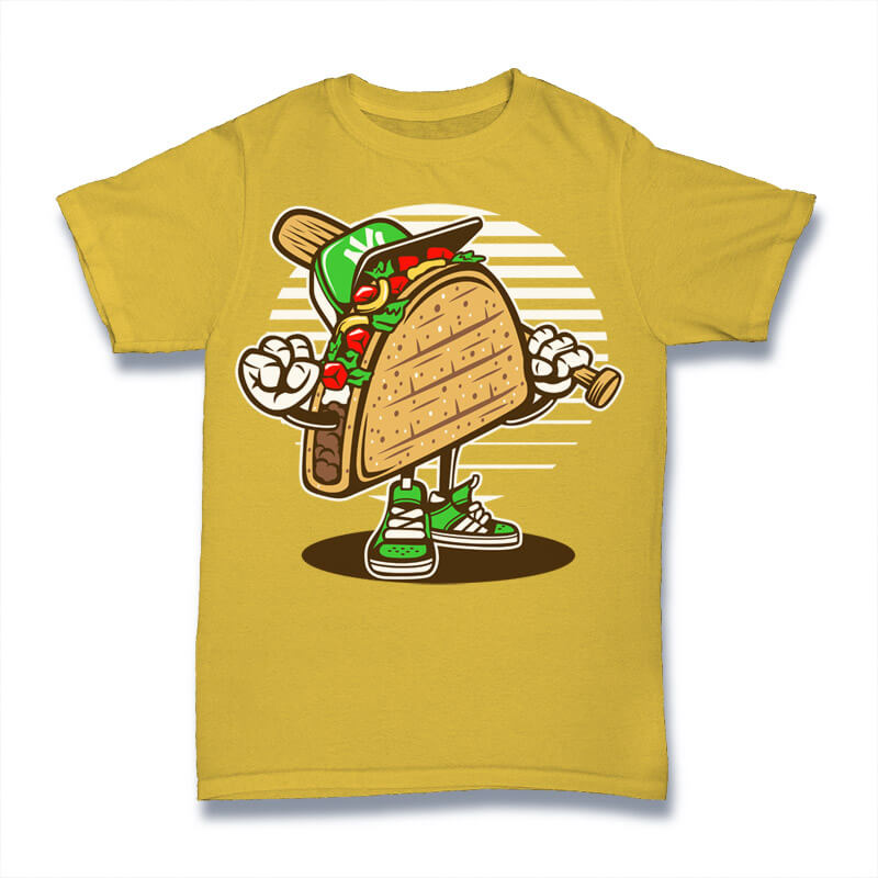 Taco Graphic t-shirt design commercial use t shirt designs