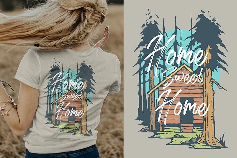 The Cabin Graphic t-shirt design tshirt factory