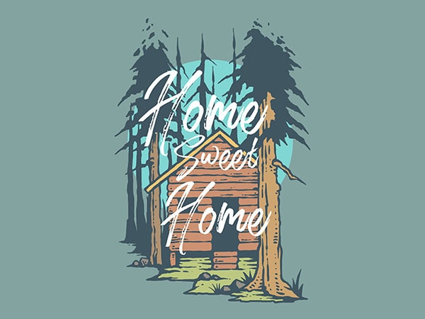The cabin graphic t-shirt design
