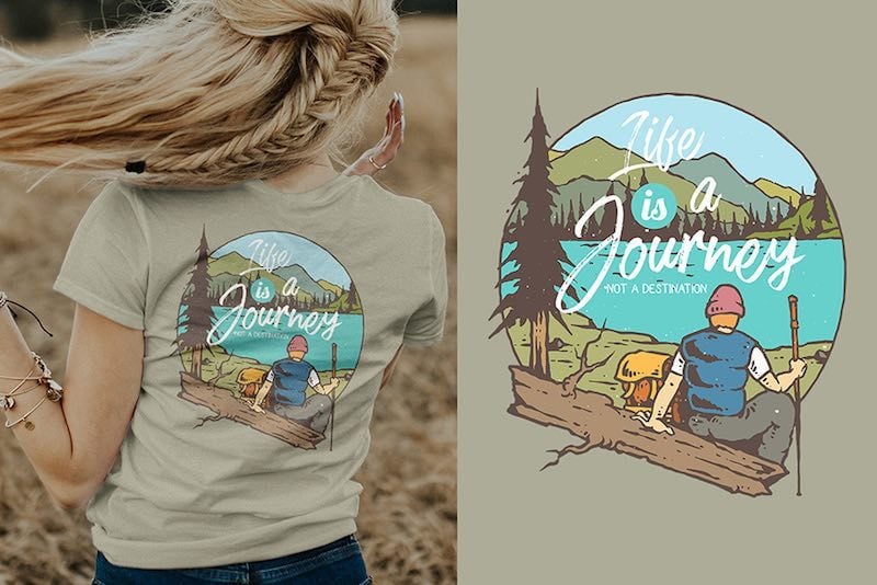 The Journey Graphic t-shirt design tshirt factory