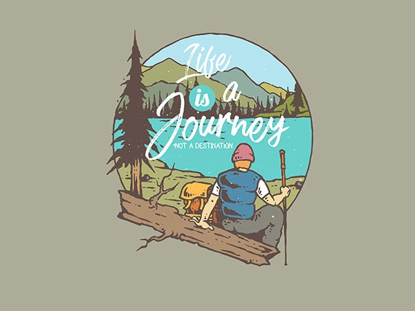 The journey graphic t-shirt design