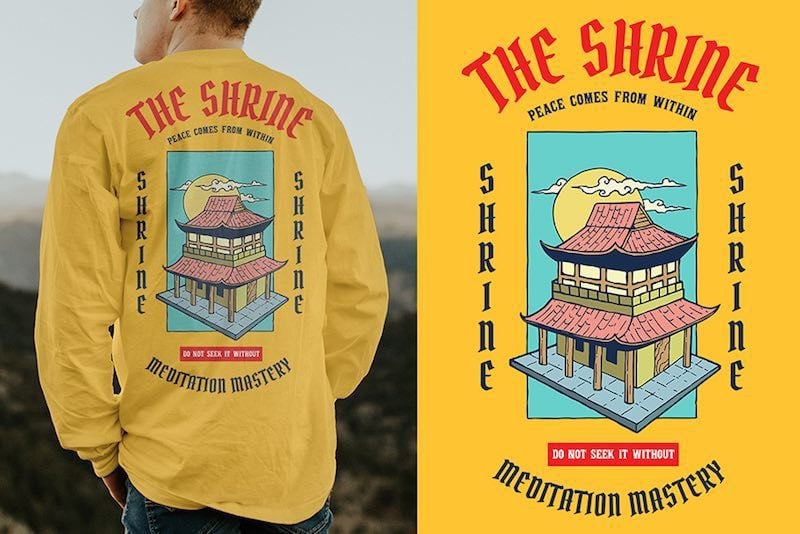 Shrine Graphic t-shirt design tshirt factory