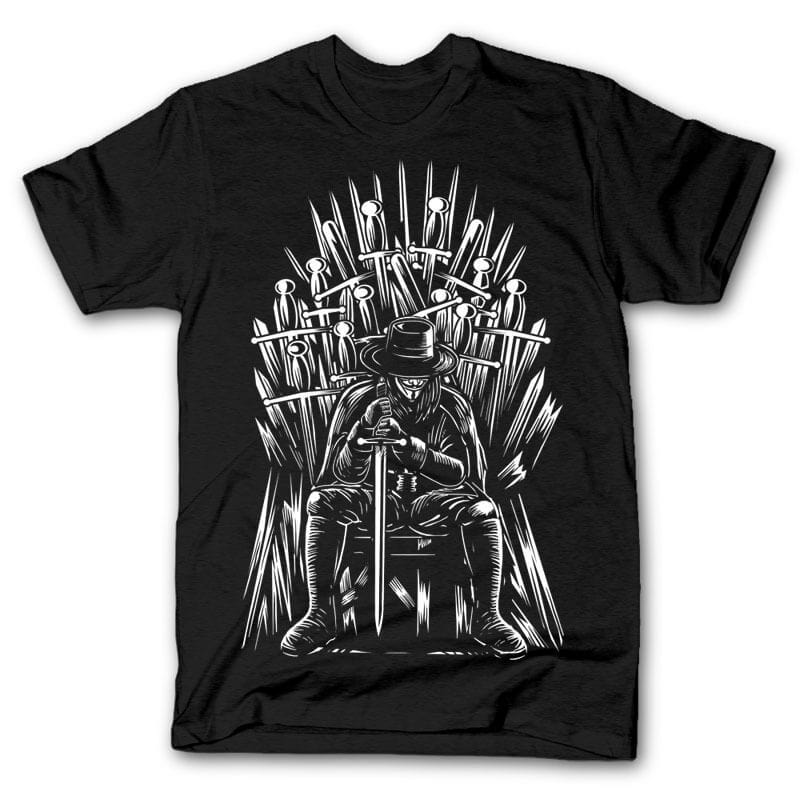 The Thrones Of Vendetta Vector t-shirt design tshirt design for sale