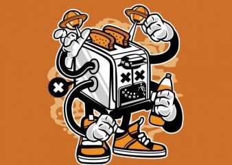 Toaster Monster Vector t-shirt design