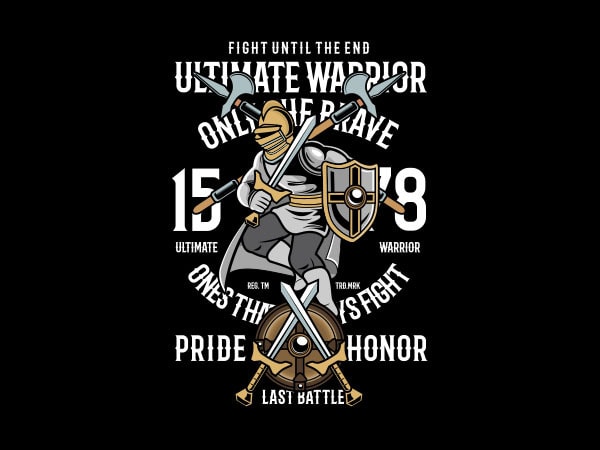 Ultimate warrior graphic t-shirt design