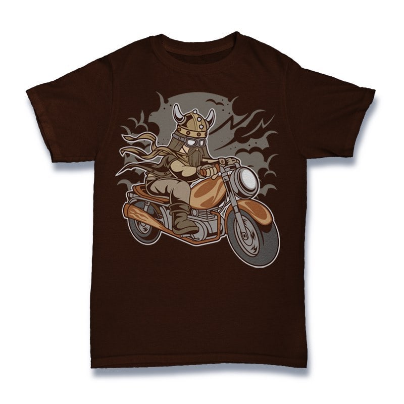 Viking Motorcycle Vector t-shirt design t shirt designs for print on demand
