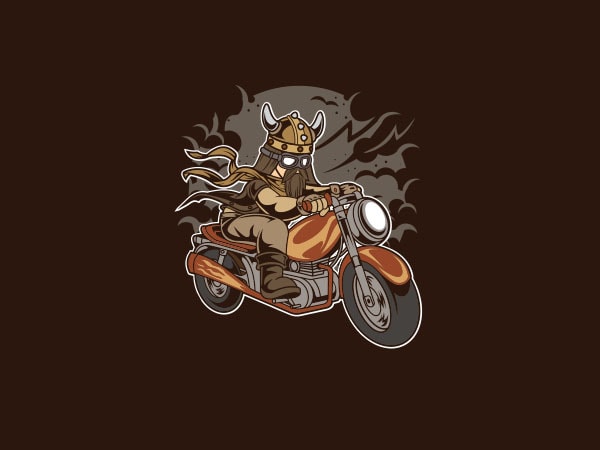 Viking motorcycle vector t-shirt design