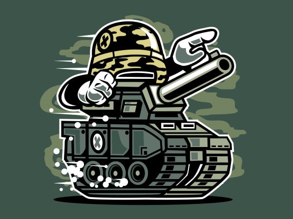 War tank vector t-shirt design