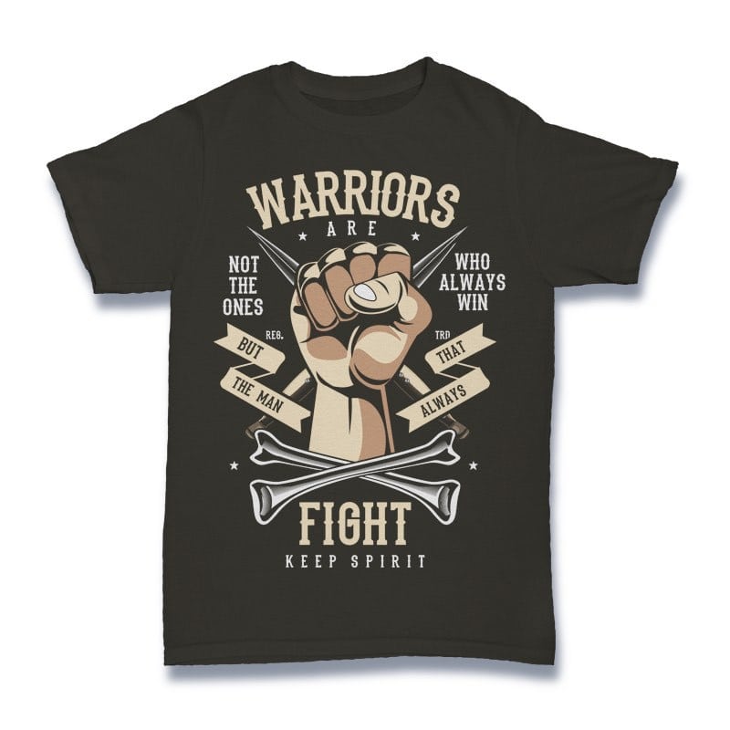 Warriors Fist Vector t-shirt design t shirt designs for print on demand