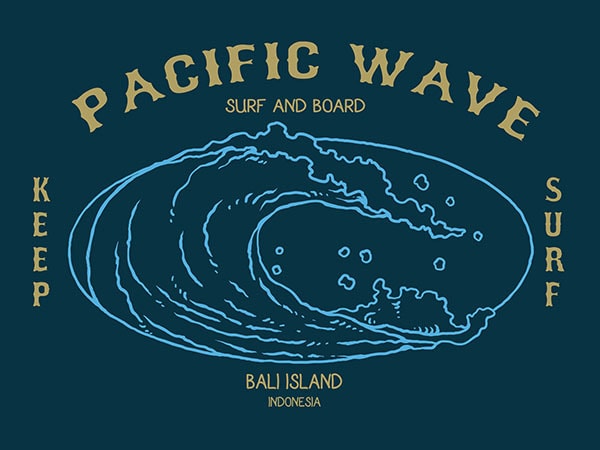 Wave graphic t-shirt design Wave graphic t-shirt design