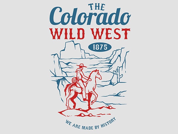Wild west graphic t-shirt design