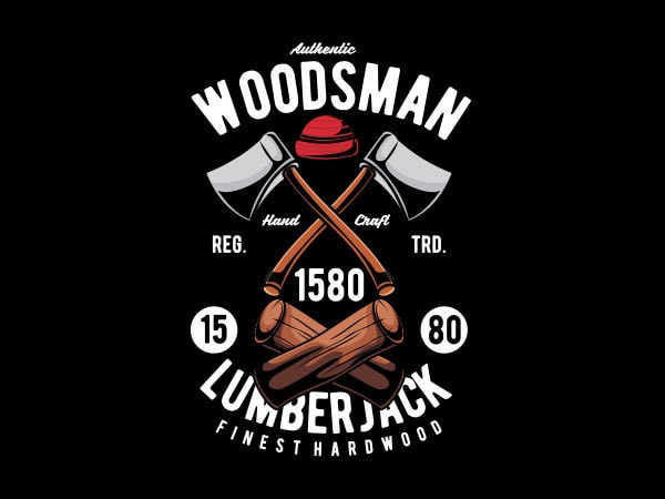 Woodsman vector t-shirt design