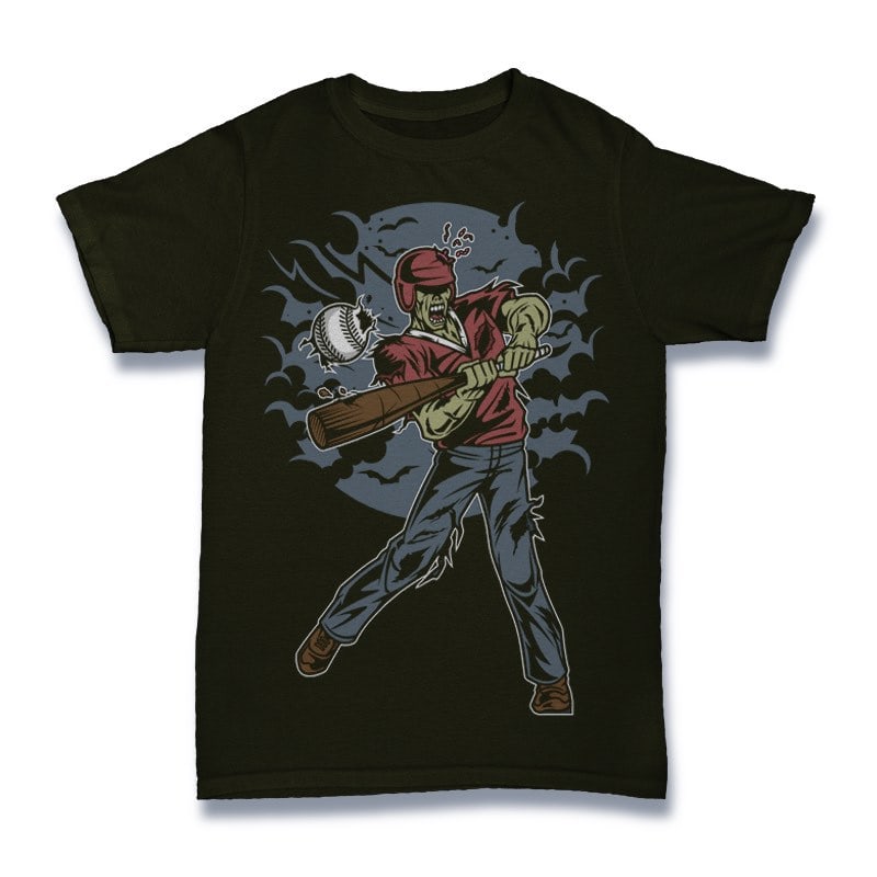 Zombie Baseball Svg Vector t-shirt design buy tshirt design